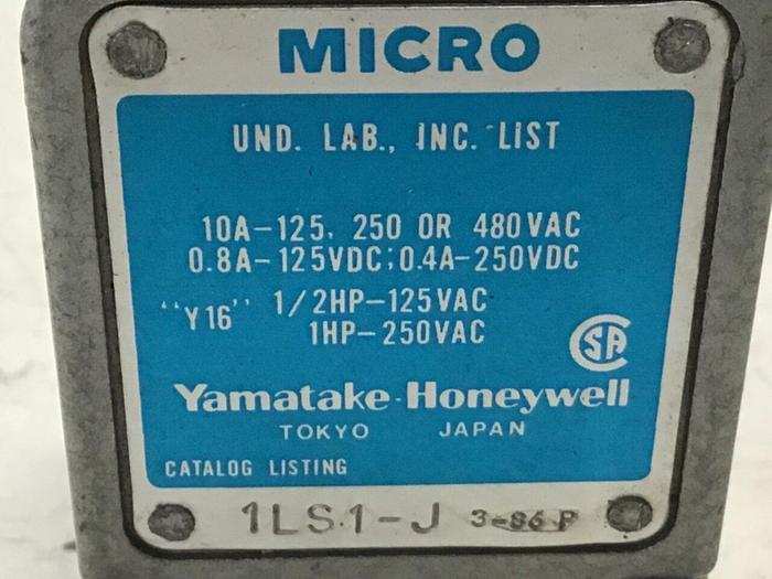 Used YAMATAKE Micro Limit Switch 1LS1-J #122161