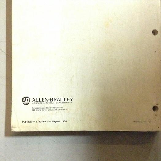 Used ALLEN BRADLEY User's Manual 1772-6.5.7 #70860