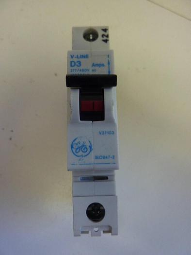 Used GENERAL ELECTRIC / GE 3 Amp Circuit Breaker V37103 #21277
