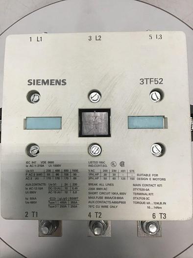 Used SIEMENS Contactor 3TF5222-0AK6 USED