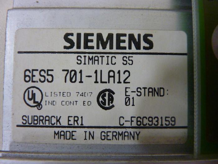 Used SIEMENS Slot Rack 6ES5 701-1LA12 #51351