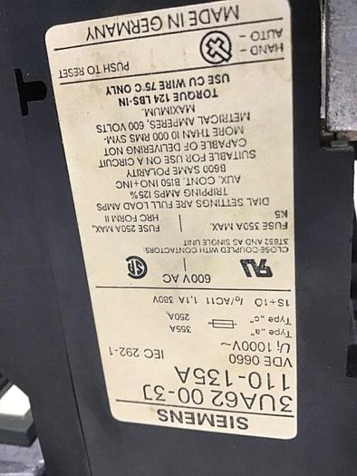 Used SIEMENS Starter 3TB5217-OA #139787