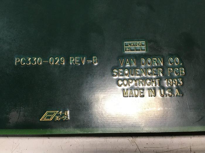 Used VAN DORN Sequencer Circuit Board PC330-029 330-029 Used