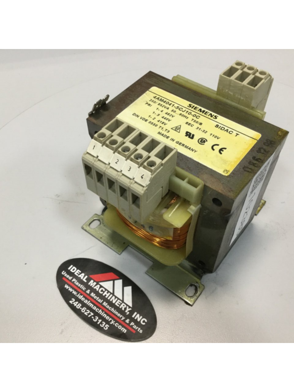 Used SIEMENS 0.25 / 0.852 kVA Transformer 4AM4041-5CJ10-0C #102385