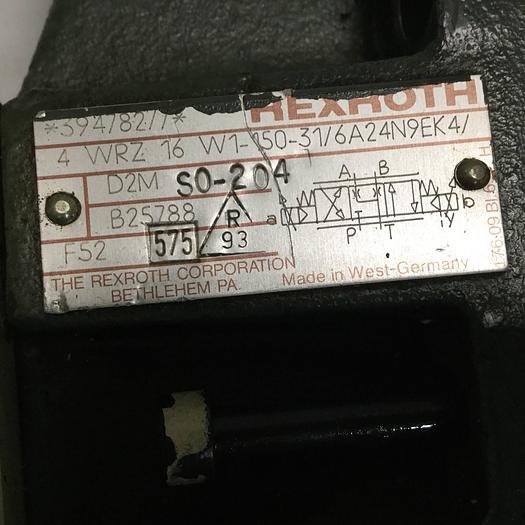 Used REXROTH Valve 4WRZ16W1150316A24N9EK4D2M #92409