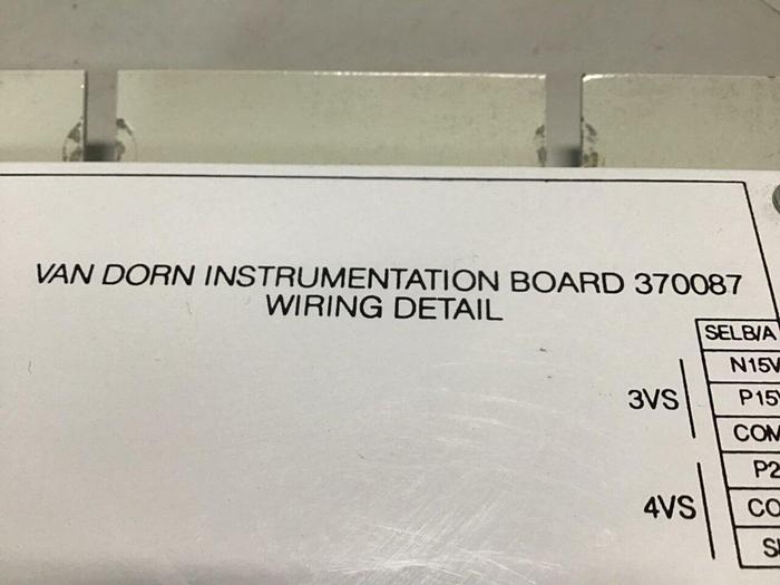 Used VAN DORN Instrumentation Board 370087 USED