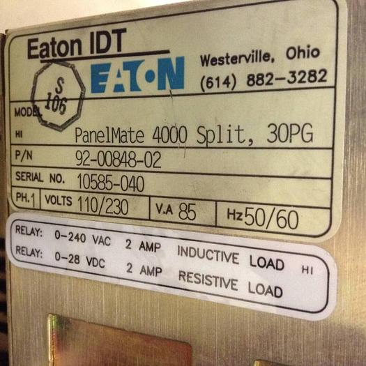 Used EATON CORPORATION Operator Interface IDT PANELMATE CRT MODULE Used