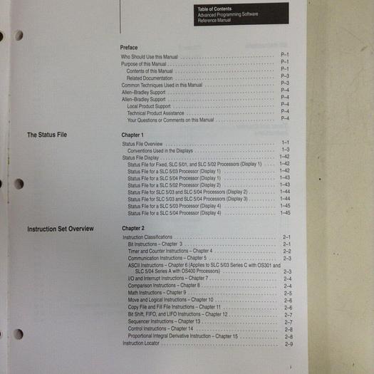 Used ALLEN BRADLEY Reference Manual 1747-6.11 #70949