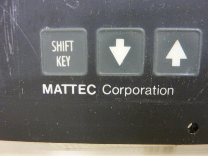 Used MATTEC Operator Interface / Keyboard 185-0010/1 #55537