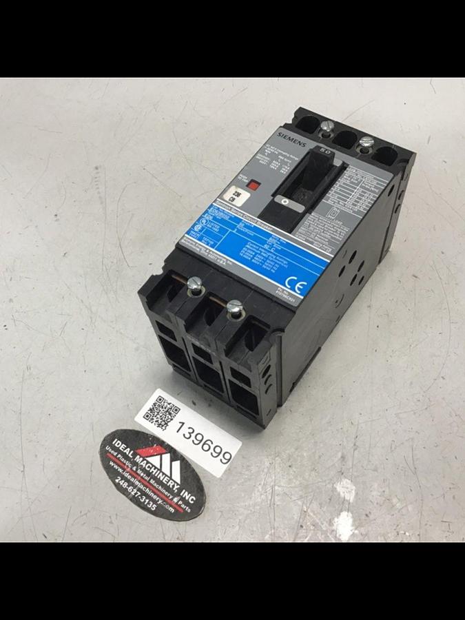 Used SIEMENS 50 Amp Circuit Breaker ED63B050 Used