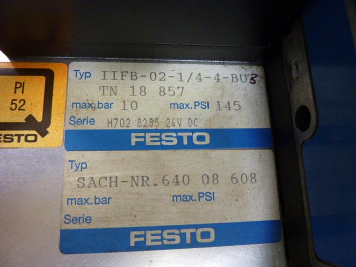 Used FESTO Control Block / Valve Terminal IFB8-02 #52700