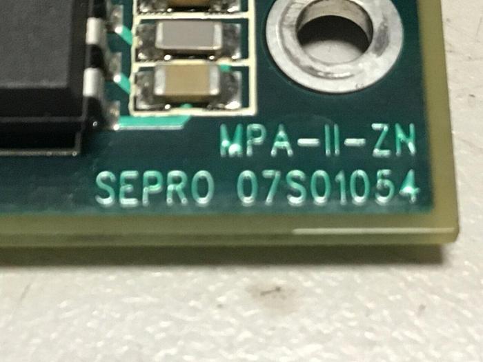 Used SEPRO ROBOTIQUE MPA-II-ZN Control Board 07S01054 Used