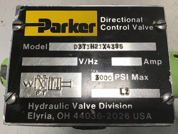 Used PARKER Directional Control Valve D3T1H21X4395 #137329