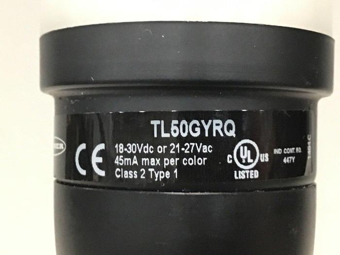 Used BANNER ENGINEERING 3 Color Tower Light TL50GYRQ #117555