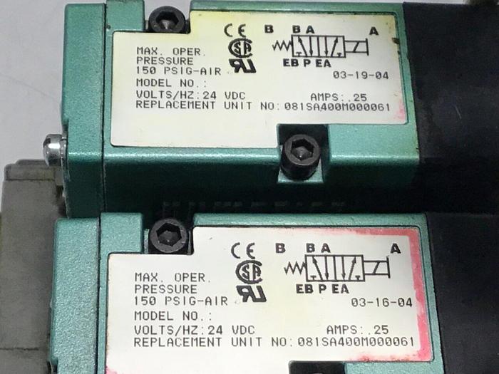Used NUMATICS Solenoid Valve 081SA400M000061 #130806