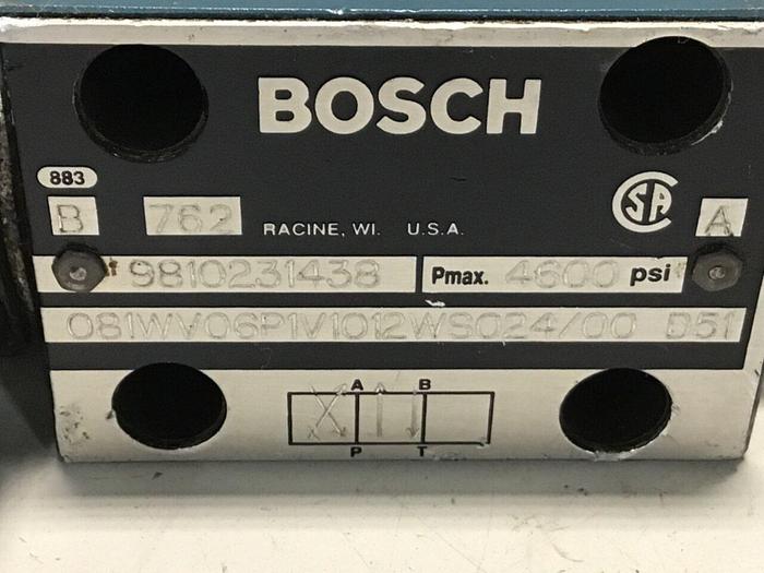 Used BOSCH Valve 9810231438 081WV06P1V1012WS024/00D51 #134657