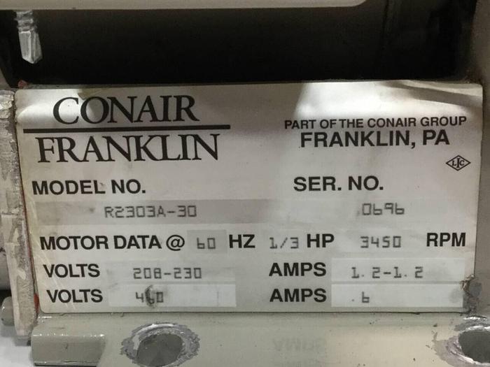 Used CONAIR FRANKLIN Blower R2303A-30 #99715