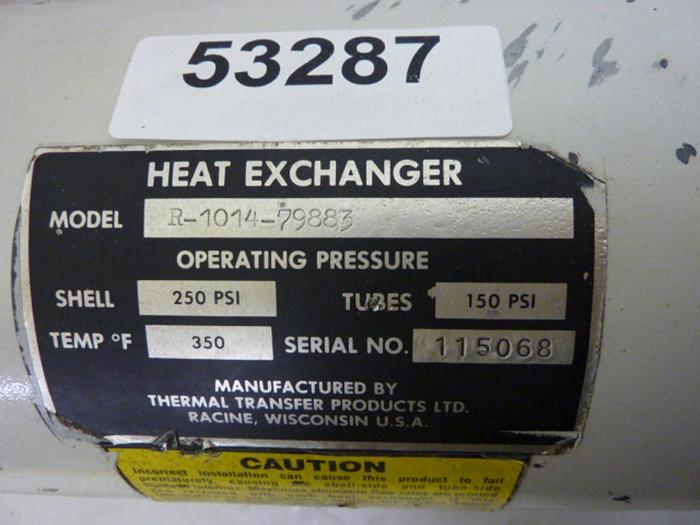 Used THERMAL TRANSFER Heat Exchanger R-1014-79883 Used