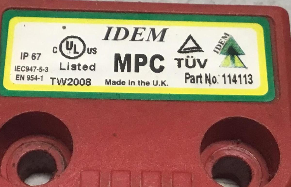 Used IDEM SAFETY SWITCHES Coded Miniature Switch 114113 USED