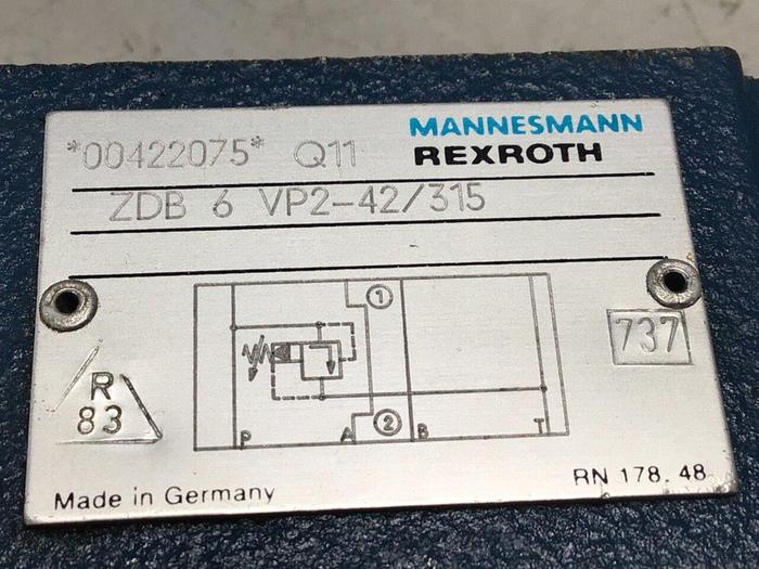Used REXROTH Valve ZDB 6 VP2-42/315 #117172