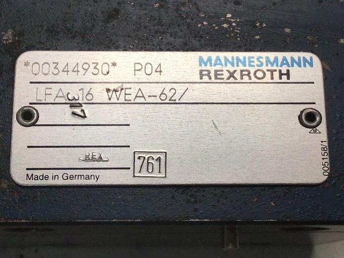 Used REXROTH Valve LFA16WEA62 #137787