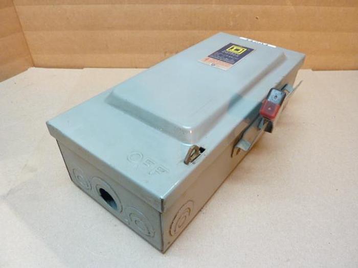 Used SQUARE D 30 Amp Safety Disconnect Switch H361 E1 Used