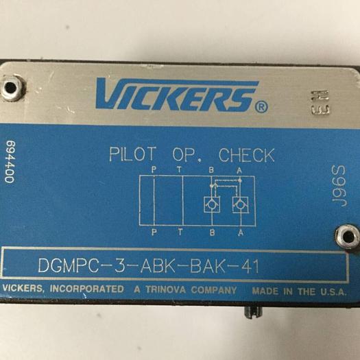 Used VICKERS Pilot Operated Check Valve DGMPC3ABKBAK41 #90508
