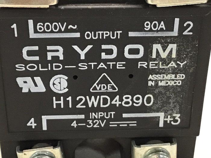 Used CRYDOM Solid State Relay H12WD4890 #123077