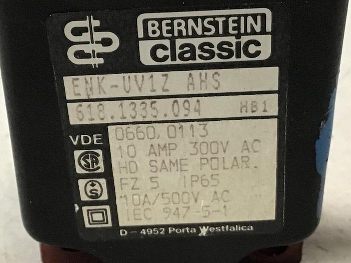 Used BERNSTEIN Limit Switch ENK-UV1Z AHS #121389