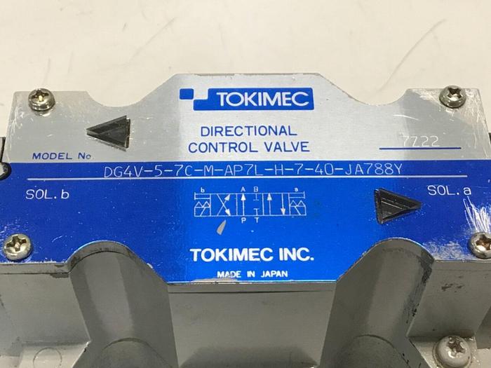Used TOKIMEC Valve DG4V-5-7C-M-AP7L-H-7-40-JA788Y #126878
