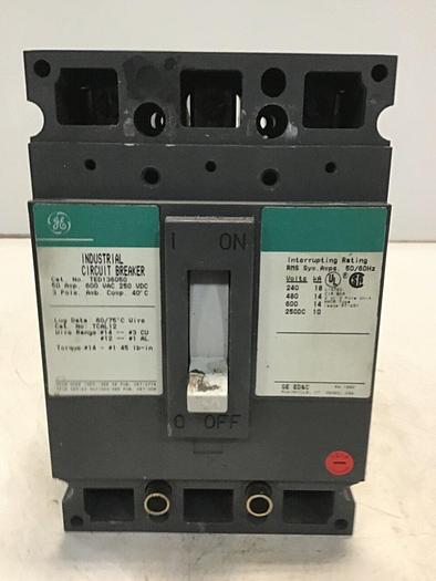 Used GE TED136050 Breaker & Disconnect 50 AMP USED #143608