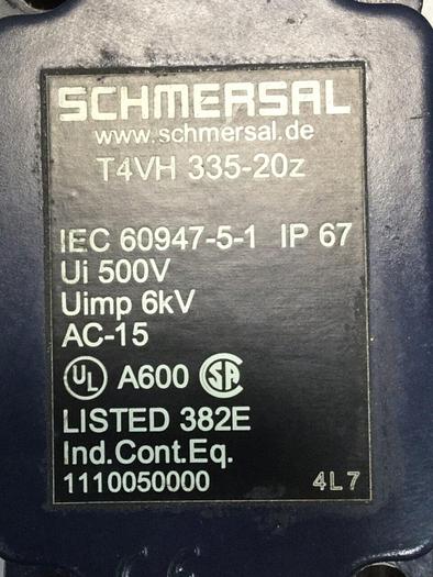 Used SCHMERSAL Limit Switch T4VH 335-20Z #103613