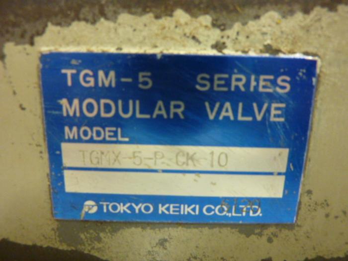 Used TOKYO KEIKI Modular Valve TGMX-5-P-CK-10 #65229