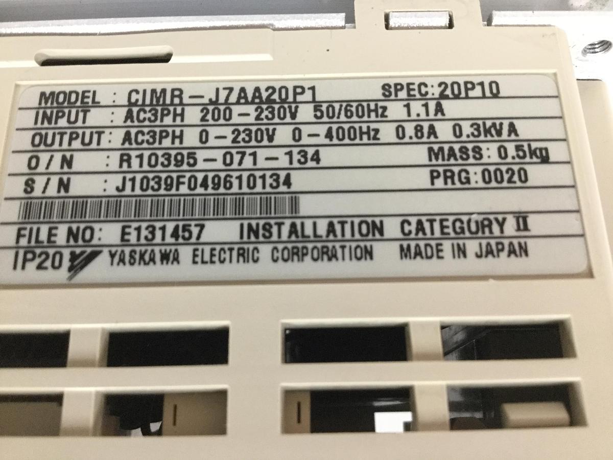 Used YASKAWA VS Mini J7 Inverter CIMR-J7AA20P1 USED