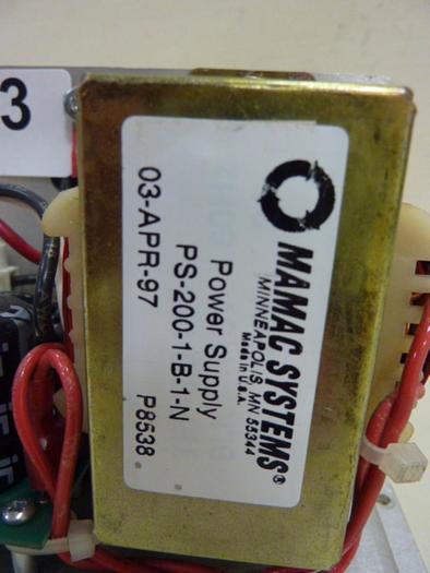 Used MAMAC SYSTEMS Power Supply PS-200-1-B-1-N #53383