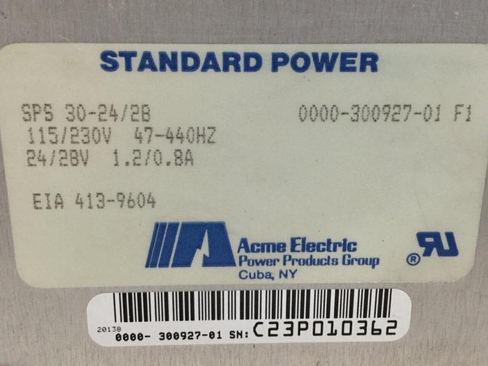 Used ACME ELECTRIC Power Supply SPS 30-24/28 #110689