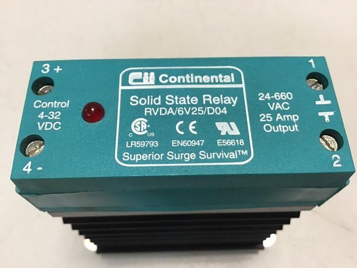 Used CONTINENTAL INDUSTRIES Relay RVDA-6V25/D04 #134807