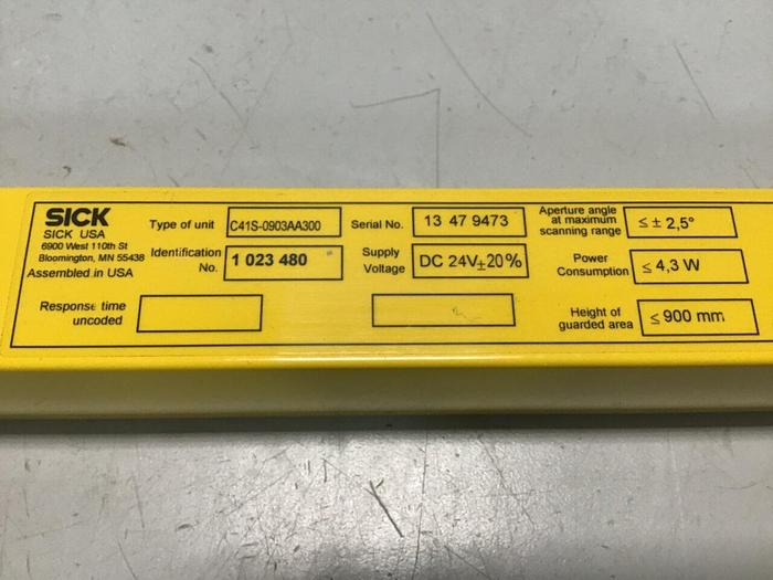 Used SICK Safety Light Curtain C41S-0903AA300 USED