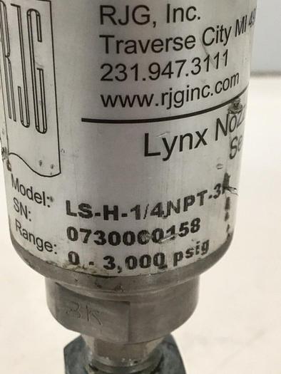 Used RJG INC. Pressure Sensor LS-H-1/4NPT-3K #111935