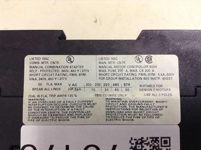 Used SIEMENS Motor Starter 3RV1 031-4HA10 #70476