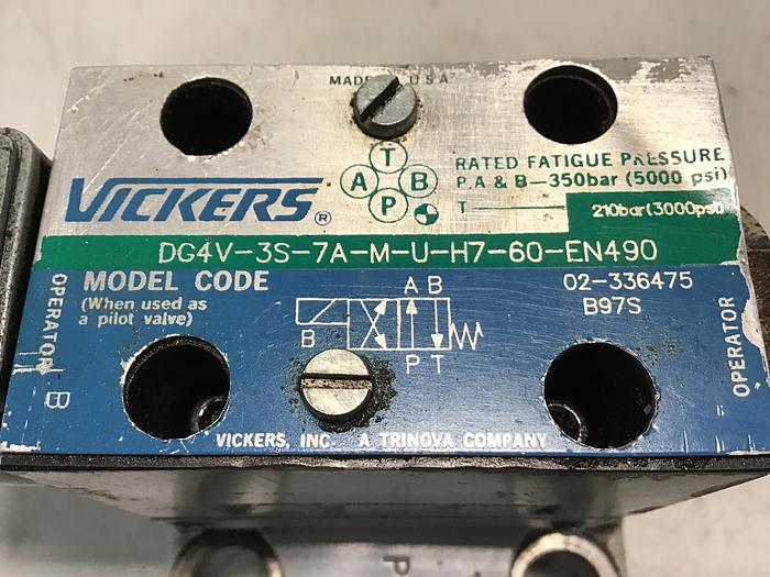 Used VICKERS DG4V-3S-7A-M-U-H7-60-EN490
