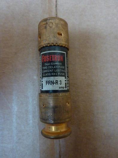 Used FUSETRON 3 Amp Fuse FRN-R-3 #26718