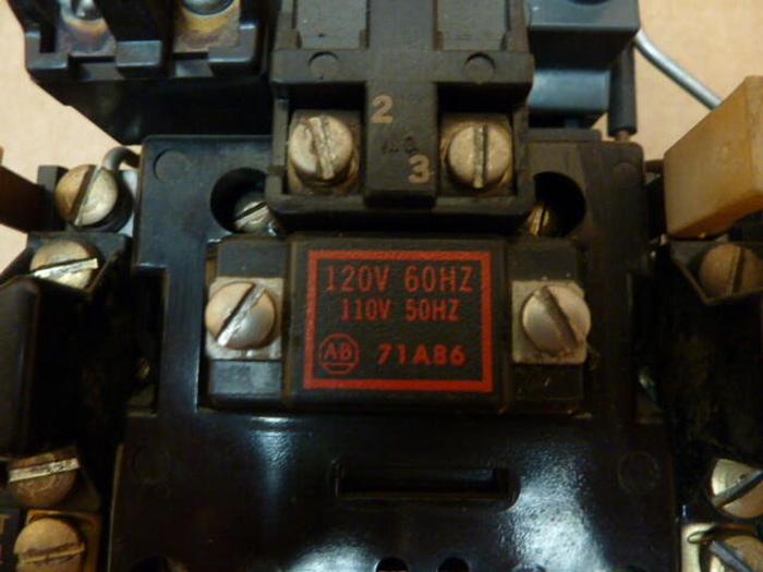 Used ALLEN BRADLEY Motor Starter Size 1 709-BOD103 SER K #20756