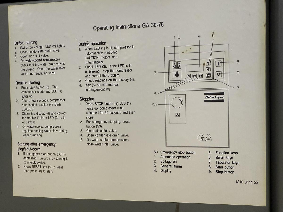 Used 1996 ATLAS COPCO GA18