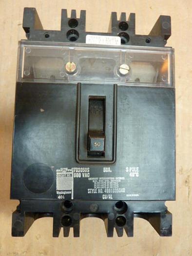 Used WESTINGHOUSE 50 Amp Circuit Breaker FB3050S #28445