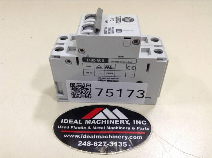Used ALLEN BRADLEY 3 Amp Circuit Breaker 1492-CB1/F030 SER B #75173