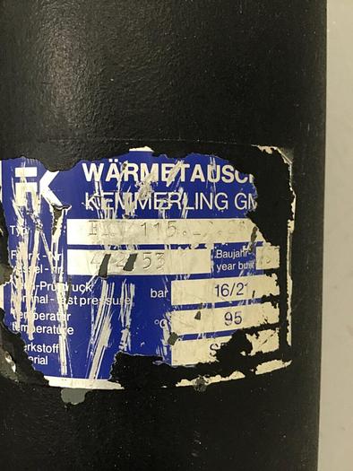 Used FK WARMETAUSCHER KEMMERLING Heat Exchanger FX7 115.22.21 Used