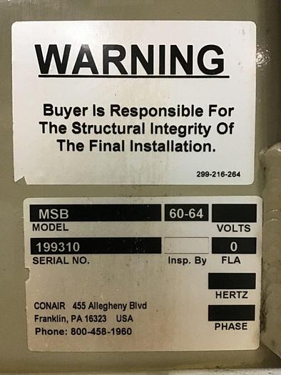 Used CONAIR Surge Bin MSB 60-64 #136424