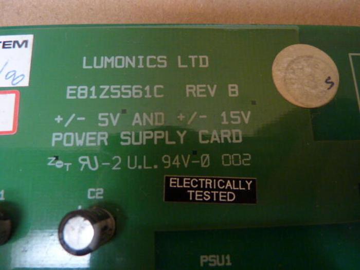 Used LUMONICS Power Supply Card E81Z5561C #32868