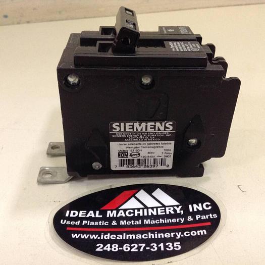 Used SIEMENS 100 Amp Circuit Breaker B2100H #75745